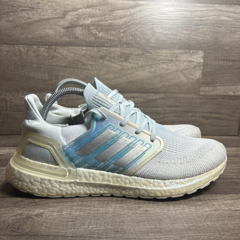 Adidas UltraBoost 20 Gray Blue Womens US Size 10.5 EUR 43.3 FV8336 Running Shoes